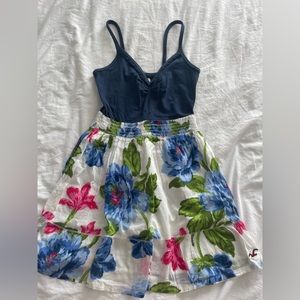 Floral Hollister Skater Dress - Size S
